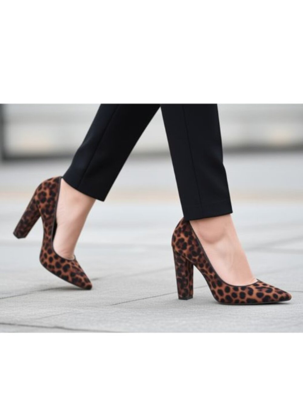 NIB Marc Fisher LTD Abilene Genuine Calf Hair Pump in Leopard Print